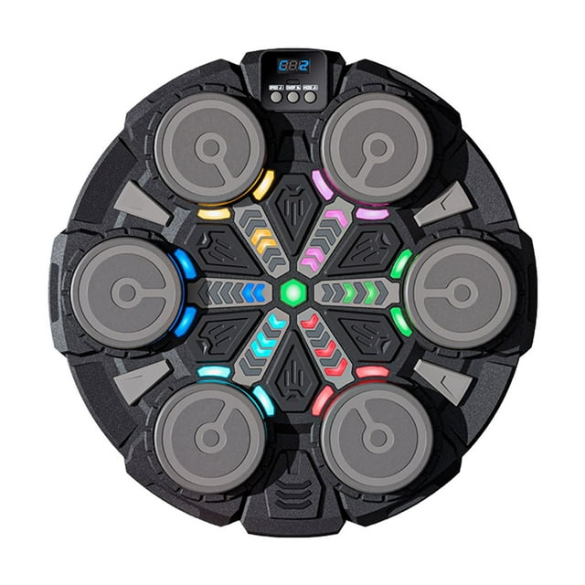 Hearth & Gear Machine de Boxe Murale Musicale avec Connexion de Boxe Lumières DEL Colorées 5 Réglages de Vitesse Multiples Modes d'Entraînement Dôme de Yoga Chaud Roue de Yoga Ensemble de Yoga Robuste pour Améliorer la Force et