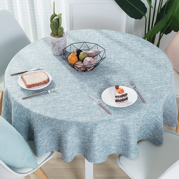 Tablecloth Cotton Linen Round Table, Round Table Covers Linen