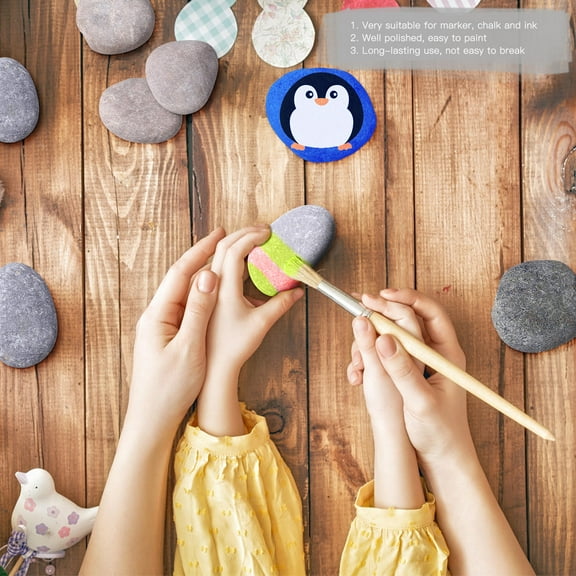 EXHUMKY Rocks for Painting Assorted Color Training 16Pcs 1.97X1.18X0.39In