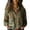 Khaki, variant on Women's Printed Cotton Button Down Shirt, Fashion Long Sleeve Blouse with Wrinkle Resistant Comfort, Casual Fall Top for Halloween, Vacation and Travel Outfits Khaki XL