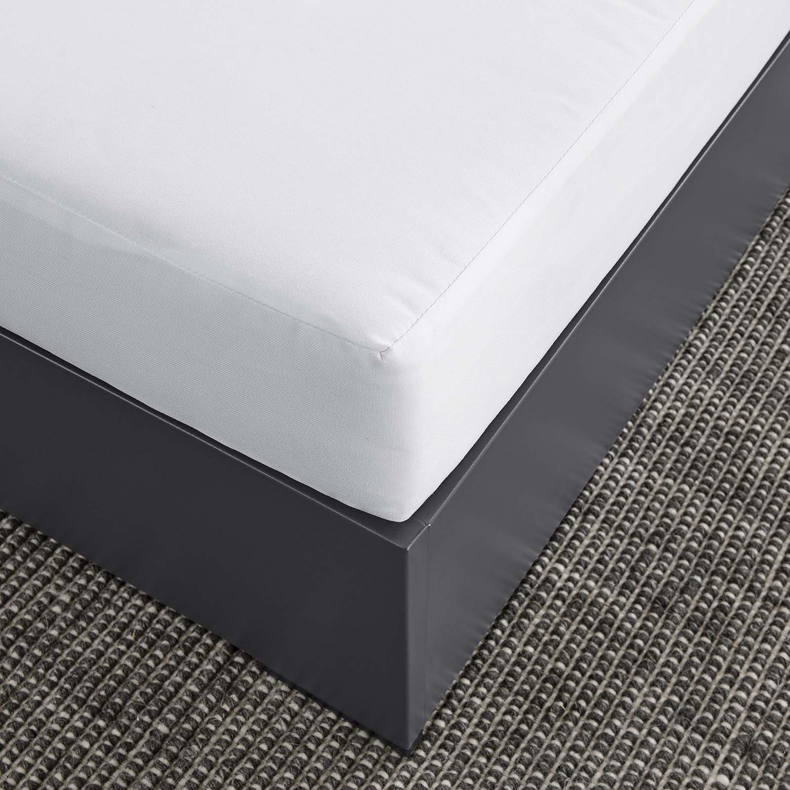Tahoe Outdoor Patio Powder-Coated Aluminum Ottoman in Gray White