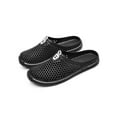 thumbnail image 3 of Rotosw Unisex Slides Backless Sandals Closed Toe Clogs Breathable Slip On Slippers House Comfort Black 7.5 Women, 3 of 9