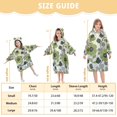 thumbnail image 4 of FORMRS Wearable Blanket Hoodie with Sleeves for Kids Cozy Flannel Sweatshirt, Retro Flower Print, 4 of 7