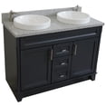 thumbnail image 6 of BELLATERRA HOME LLC 49 Double sink vanity in Dark Gray finish with Gray granite and rectangle sink, 6 of 21