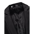 thumbnail image 3 of Men's Solid Color Lapel Collar Long Sleeve Blazer Jacket for Casual and Work Occasions Black S, 3 of 7