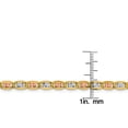 thumbnail image 5 of Primal Gold 14 Karat 4.65mm Tri-color Pave Valentino Chain, 5 of 7