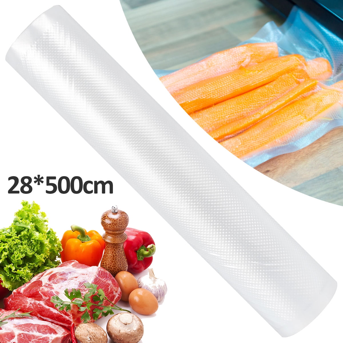 Vacuum Food Sealer Rolls Heat Resistant Freezing Boiling Microwaving Bulk Pack 