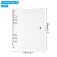 thumbnail image 2 of Uxcell Soft A5 Clear Binder Cover with Snap Button Closure 6 Ring, Silver Tone,2Pcs, 2 of 6