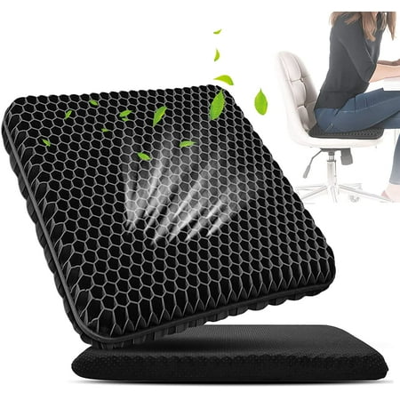 Gel Seat Cushion - Durable, Portable Office Chair Car Seat Cushion ...