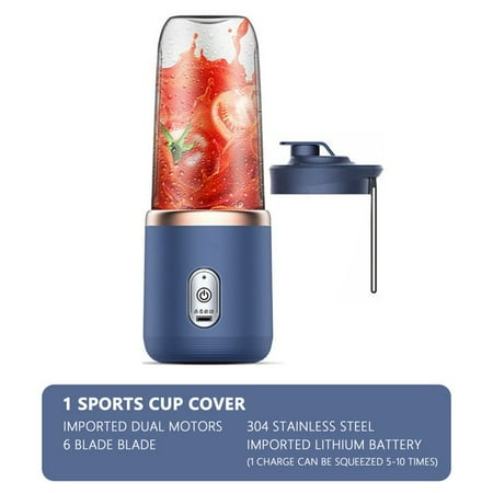 

Blades Juicer Cup 400ML USB Smoothie Blender Cup Mini Charging Fruit Squeezer Food Mixer Ice Crusher Portable Wireless Juicers