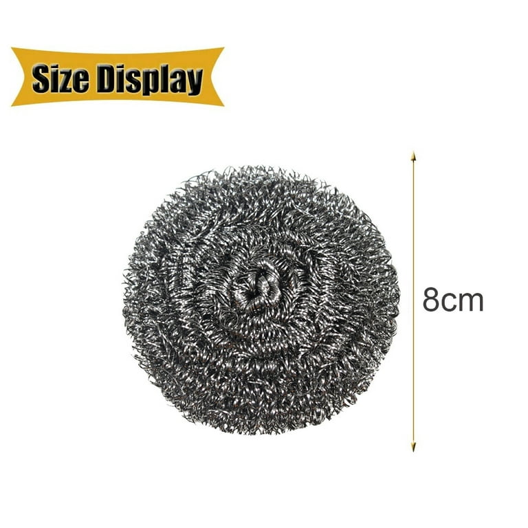 20 PCS Stainless Steel Sponges Scrubbers Cleaning Ball Utensil Scrubber  Metal Scrubber