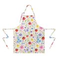 thumbnail image 2 of Pioneer Flower Floral Print Pattern Apron for Women and Men, Cotton Linen Waterproof with Pockets, Adjustable, 33x27 Inch for Kitchen, Gardening, BBQ, Salon, 2 of 6