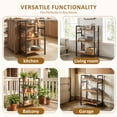 thumbnail image 6 of Atilioo 3 Tiers Bookcase, Wood Bookshelf Tall Display Shelves Storage Organizer for Bedroom, Living Room & Home Office, Yellow, 6 of 9