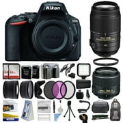 Nikon D5500 Digital Camera with 18-55mm Lens (1546) + 55-300mm VR Lens + 128GB Memory + (2) Batteries + Charger + Video Light + Monopod + Backpack + Case + 3 Filters + 2.2x Telephoto + Action Grip