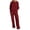 Burgundy, variant on PRETTYGARDEN Women Fall 2 Piece Outfits Sweatsuits Lounge Sets Quarter Button Long Sleeve Sweatshirt, Wide Leg Sweat Pants, Casual 2 Piece Sets Tracksuit, Airport Travel Outfits for Women