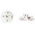 thumbnail image 1 of Reloj De Pared Decorativo Moderno Con Números Grandes Y Movimiento Silencioso, Con Esculturas De Cisne De Resina Para Decoración Del Hogar, La Oficina, El Estudio O La Sala De Estudio., 1 of 8