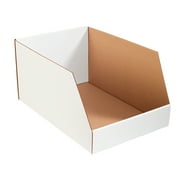 Staples Jumbo Open Top Bin Boxes 16" x 24" x 12" White 25/Bundle BSBINJ162412