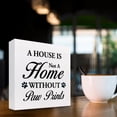 thumbnail image 4 of Zomyto 5x5 Inch A House is Not A Home without Paw Prints Wooden Box Sign Decor Desk Sign,Funny Dog Box Block Sign, 4 of 7