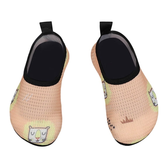 AWZXDE Children Swimming Shoes Flat Bottom Soft Outdoor Beach Diving Snorkeling Footwear for Kids Yellow,1-2 Years