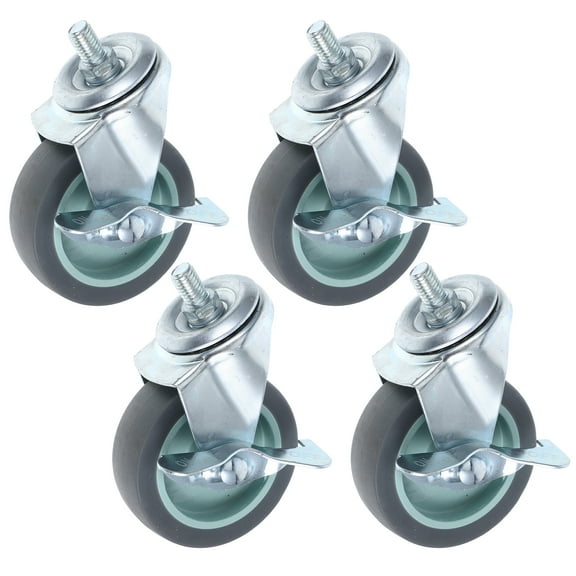 4pcs Stem Casters Furniture Wheels Universal Wheels Replacement Threaded Swivel Wheels