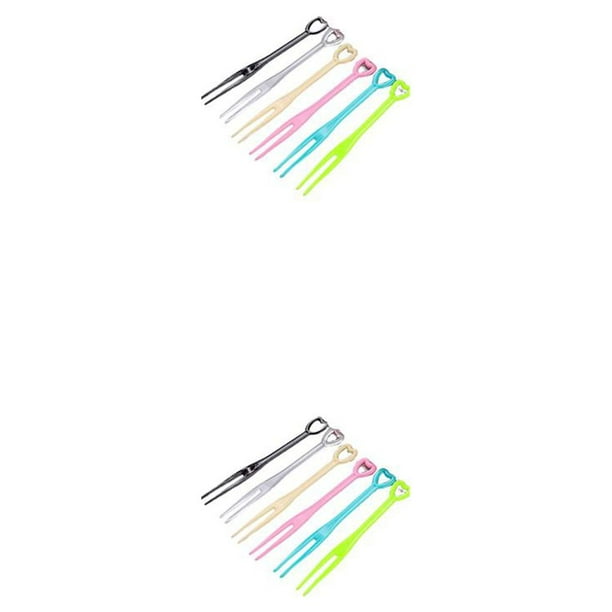 Naiovety 200 Uds. Tenedor para fruta, herramienta para recoger aperitivos, pastel, postre, comida, palillo de dientes, almuerzos, vajilla de Type3 NO3