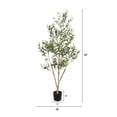 thumbnail image 2 of CQSXDA 5FT Artificial Olive Tree in Black Plastic Pot – Realistic, Full & Lush, No Maintenance, Easy Assembly, Modern Style, 2 of 11