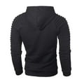 thumbnail image 3 of HAPIMO Rollbacks Sweatshirt for Men Solid Color Long Sleeve Pocket Drawstring Pullover Tops Relaxed Fit Mens Hoodie Sweatshirt Teen Boys Clothes Black L, 3 of 3