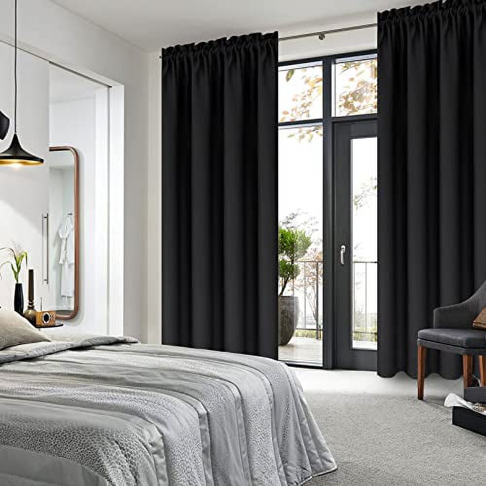 DWCN Blackout Curtains, Black, 42x63 Inches, 2 Panels photo 2