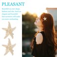 thumbnail image 3 of unbranded 6Ud Sea Star Bobby Pin Beige Barra De Decorativa Y Sofisticada, 3 of 6