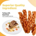 thumbnail image 2 of iPaw Turkey Dog Treats, All Natural Human Grade Dog Treat, Suitable for Training chew, Hypoallergenic, Rawhide Alternative, Braided Stick (Duck Liver), 2 of 6