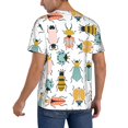 thumbnail image 2 of Hirioo Colorful Insects for Men's Baseball T-shirt Shirts Short Sleeve Casual Summer Button Stretch T Shirts,Size S-4XL-4X-Large, 2 of 7