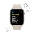 thumbnail image 4 of Apple Watch SE (2nd Gen) [GPS + Cellular 44mm] Smart Watch w/Starlight Aluminum Case & Starlight Sport Band - S/M., 4 of 7
