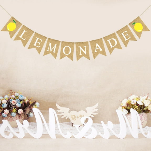 WRISTBIQUE Hawaiian Tropical Party Decorations Banner Khaki Linen 1 Set 5.1x7.1in