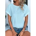 thumbnail image 4 of Womens Short Sleeve Tops Light Blue M, 4 of 6
