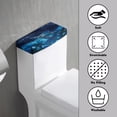 thumbnail image 3 of Renewold Sea Turtle Flower Print Toilet Tank Lid Cover, Decorative Toilet Top Cover with Starry Sky Ocean Printed, Universal Toilets Tank Dust-proof Covers, Blue, 3 of 6