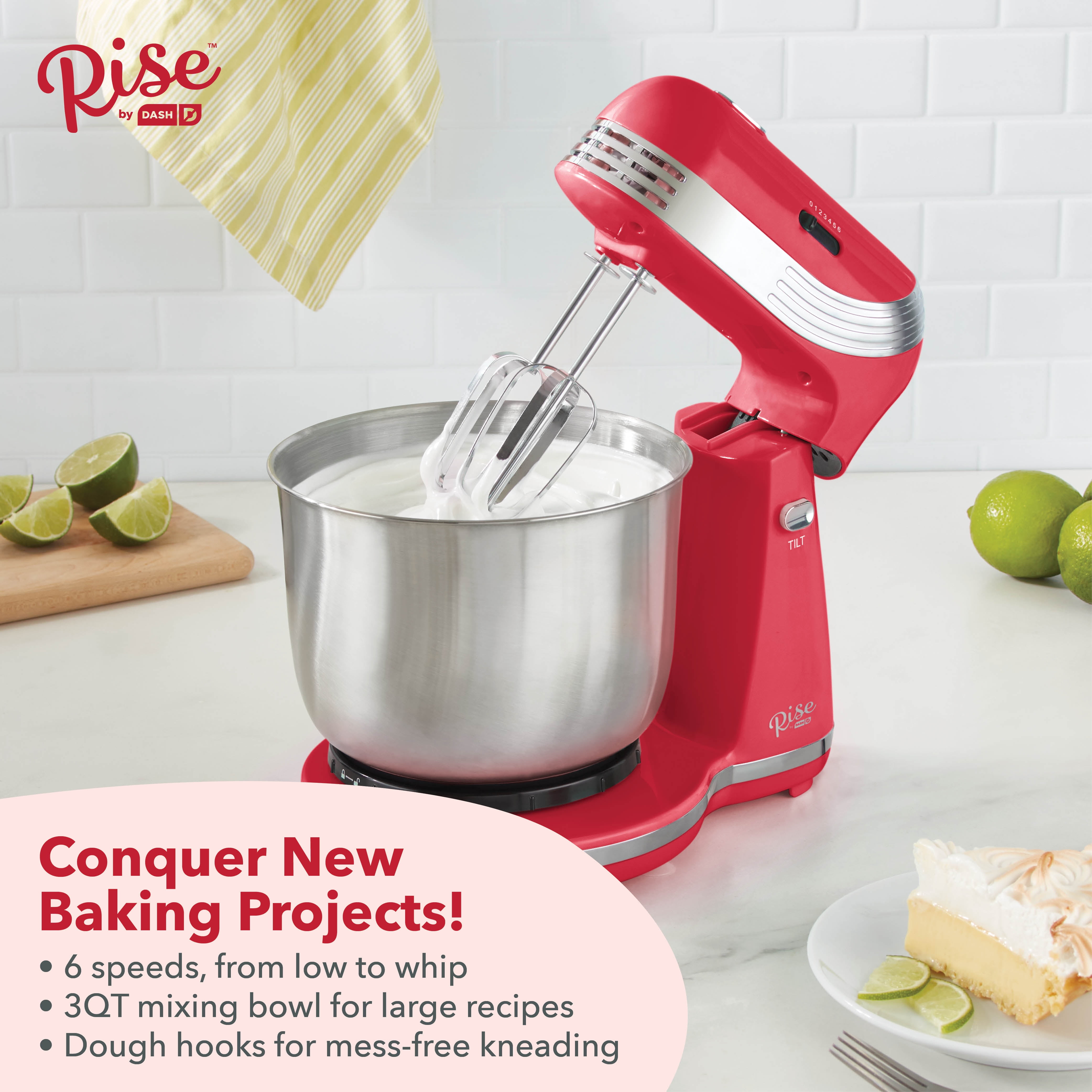 Dash Stand Mixer (Electric Mixer for Everyday Use): 6 Speed Stand Mixer