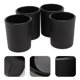 thumbnail image 3 of Juego de 4 vasos de cristal para velas, candelabros sencillos para el hogar, decoración de mesa de comedor, color negro, 3 of 5