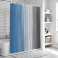 thumbnail image 6 of Blue Gray Ombre Bathroom Shower Curtains with 12 Hooks Polyester Waterproof Shower Curtain for Stalls and Bathtubs Vintage Country Wooden Decorative Bathroom Privacy Curtain 72x72 Inches, 6 of 9