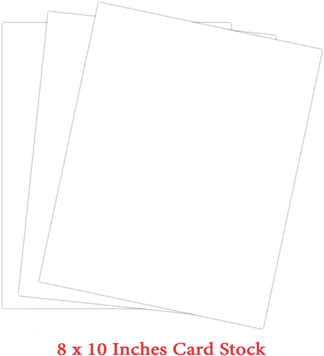 White Thick Paper Cardstock 8 x 10" Blank 100 lb Cover Card Stock