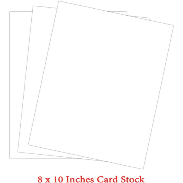 White Thick Paper Cardstock 8 x 10" Blank 100 lb Cover Card Stock