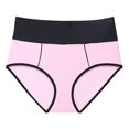 thumbnail image 1 of Gibobby Bragas Bikini Elásticas Ropa interior algodón talle para mujer, bragas transpirables suaves, calzoncillos elásticos regulares （Rojo， M), 1 of 4
