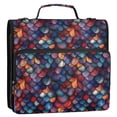 thumbnail image 5 of FORMRS Zipper Binder with Shoulder Strap 2-inch Ring 500 Sheet Capacity File Bag, Purple Dragon Scales Pattern, 5 of 5