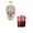 Red, variant on Skull Shaped Decanter - 350ml tequila Bottle Hand Painted Mexican Calavera Glass Style Liquor Bottle for , Unique Bar Decoration for Men, Dad