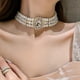 thumbnail image 1 of Gargantilla corta de perlas, collar con cadena, gargantilla multicapa, collares con colgante, fiesta de graduación para mujeres y niñas, 3 niveles, 1 of 5