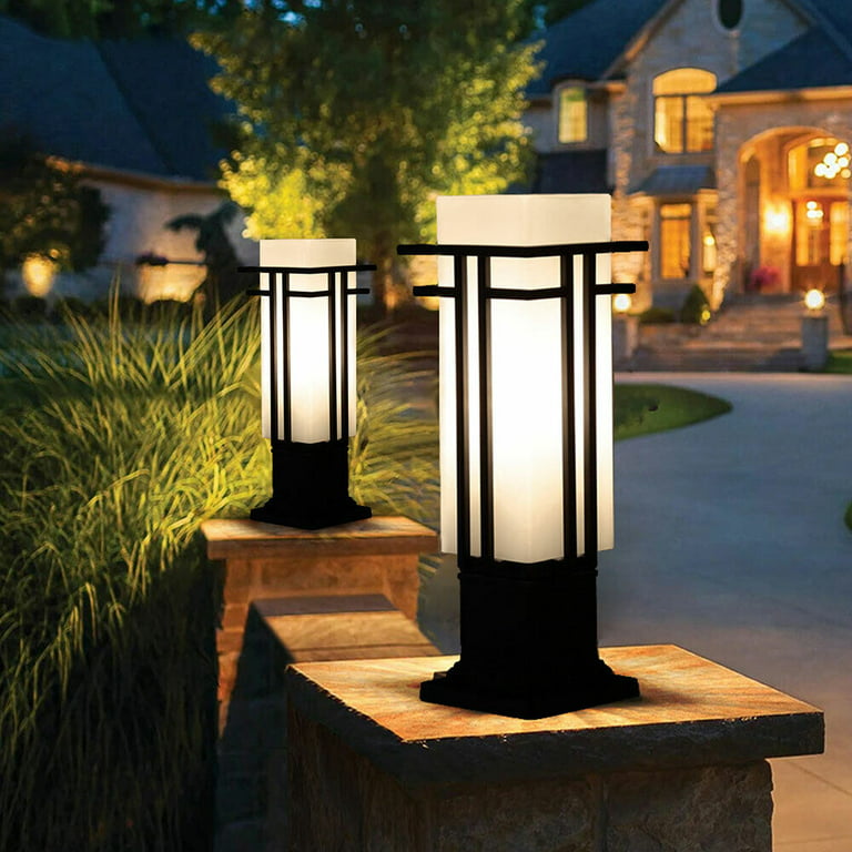 Path Light Black Pillar Lamp