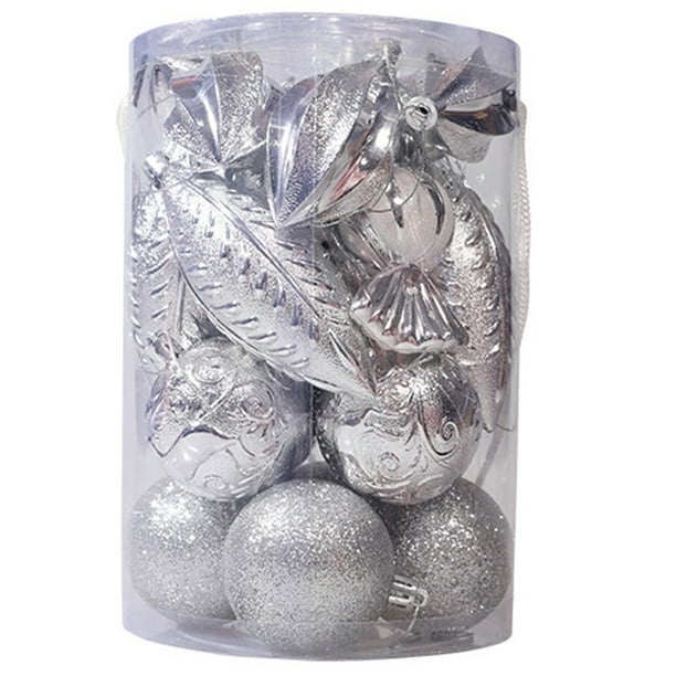 Bolas de adorno para árbol de Navidad: bolas de Navidad decoradas con purpurina