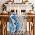 thumbnail image 2 of Coastal Beach Table Runner, Blue Ocean Starfish Shell Seashore Sand Washable Cotton Linen Table Runners 108 Inches Long, Dresser Scarf Runner for Dining/Living Room/Kitchen/Square Tables 13''x108'', 2 of 8
