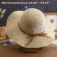 thumbnail image 4 of Womens Floppy Straw Sun Hat, Foldable Wide Brim Summer Beach Hat Packable Roll Up Crochet Bucket Hats for Women, Brown, 4 of 10