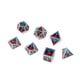 thumbnail image 3 of 7 Piezas Dados Poliédricos Metálicos D6 D4 para de Dragón - azul rojo negro azul perfke Lote de dados poliédricos, 3 of 7