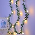 thumbnail image 3 of LED Ivy Mini Ball Fairy Lights with Leaf | Round Ball String Green Vine Garland Lights, Suitable for Bedroom, Room, Wall, Party, Wedding, Holiday and Christmas, Battery Powered (Battery Not Included), 3 of 4